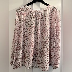 Talbots Pink Animal Print Top, size medium